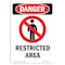 Signmission Safety Sign, OSHA Danger, 10" Height, Restricted Area, Portrait OS-DS-D-710-V-1546 - alternate 1
